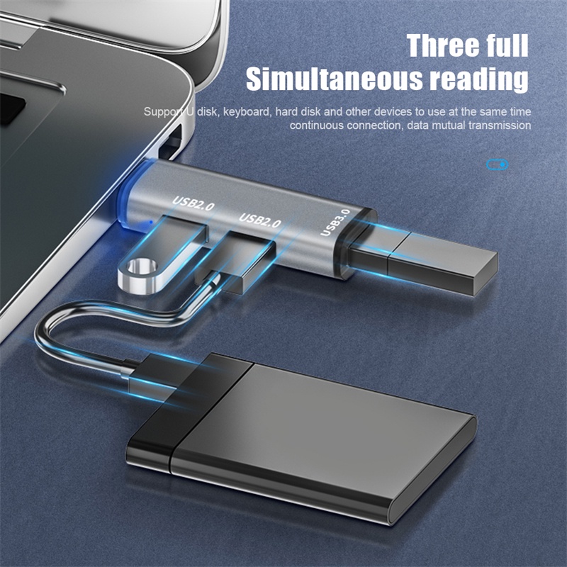 Tk Hub 3 Port Usb 3.0 2.0 Kecepatan Tinggi Untuk Laptop / Pc