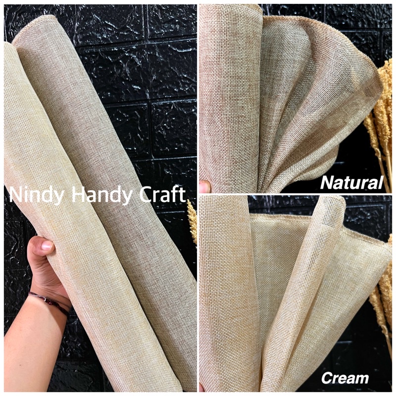 Kain Goni Import 50x100cm - Karung Goni - Burlap Goni - Kain Goni halus - Kain goni blaching