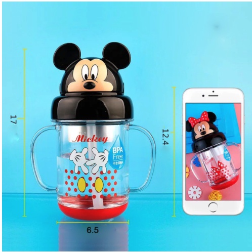 BOTTLE MICKEY MINNIE 300 ML, TRITAN BPA FREE, BOTOL MINUM WD4148