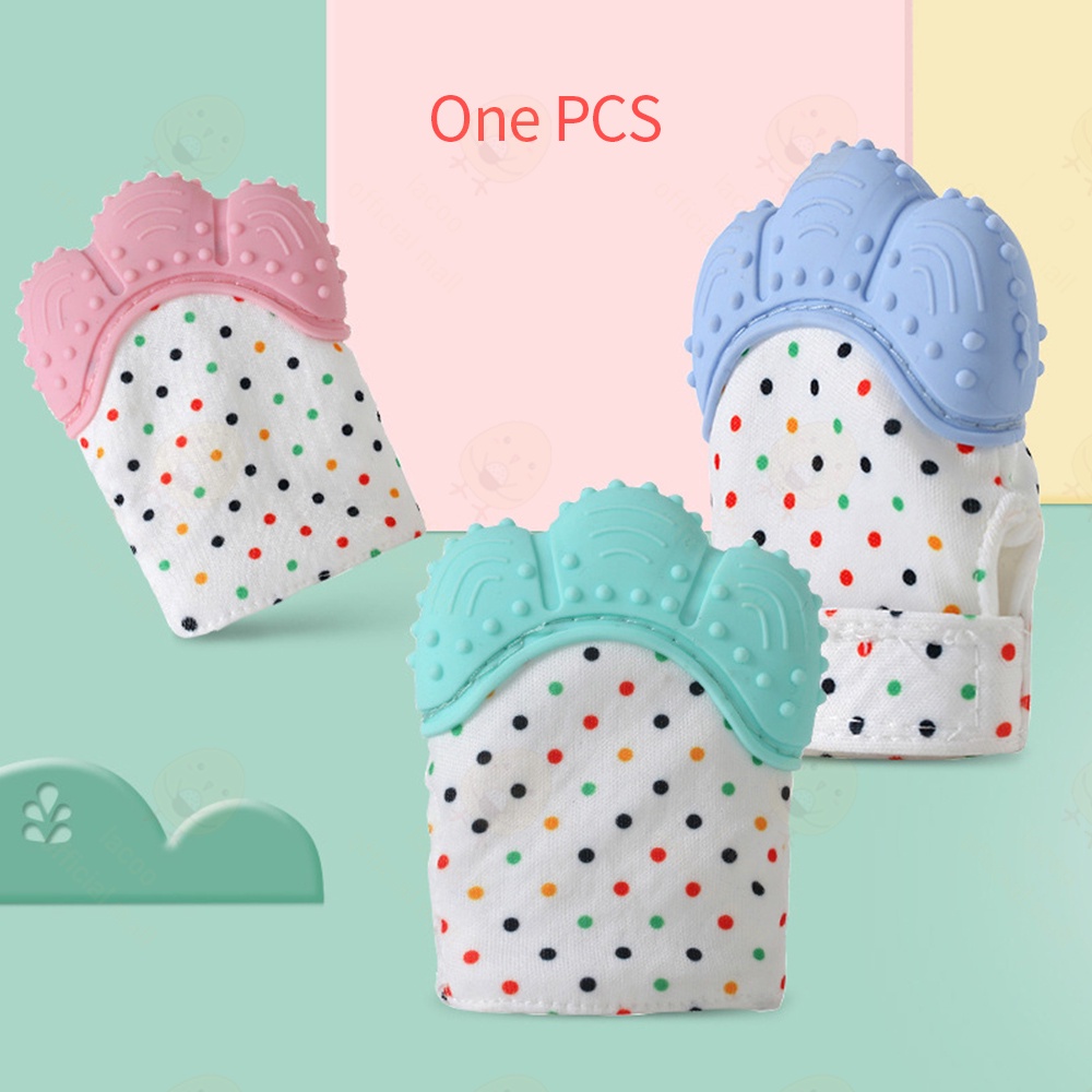 Lacoo Sarung tangan bayi mitten Teether gigitan bayi BPA Free 1PCS