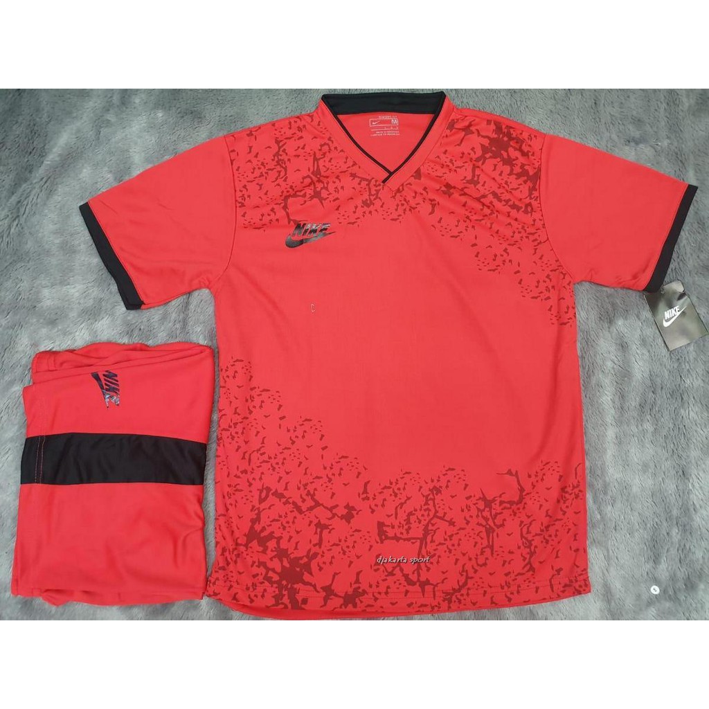 SETELAN JERSEY FUTSAL DEWASA ROOT MERAH HITAM Baju Seragam Futsal Best Seller