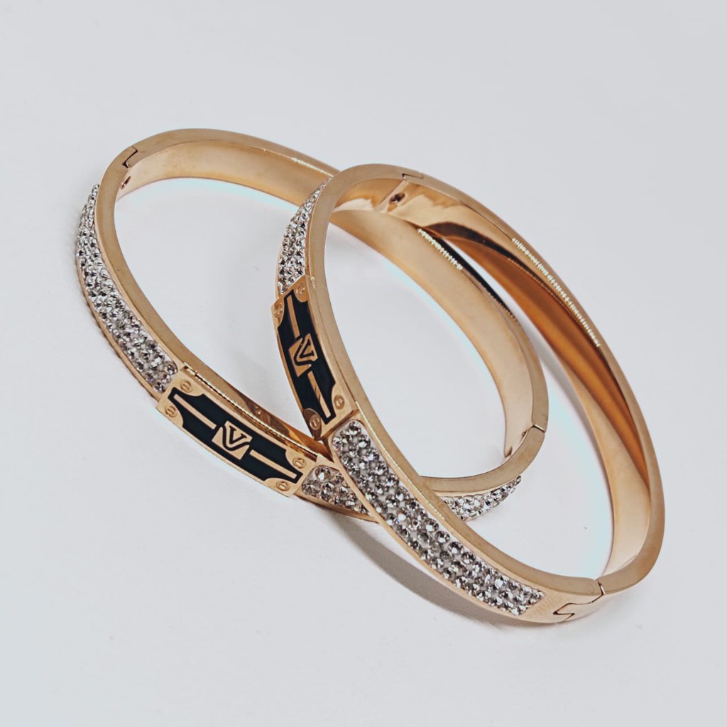 Gelang Titanium Wanita Murah Kualitas Import gold 2313