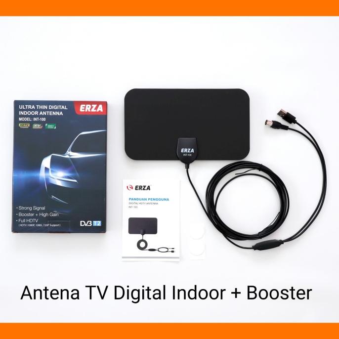 Antena TV Digital Analog Indoor DVB T2 + Booster