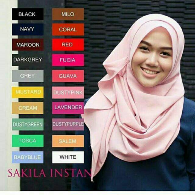 Grosir per 10 pcs kerudung jilbab hijab murah pasmina instan sakila