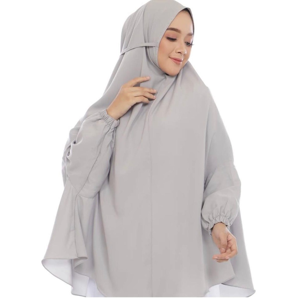 Hijab Bergo Tangan Jumbo Bahan Woolfis-2