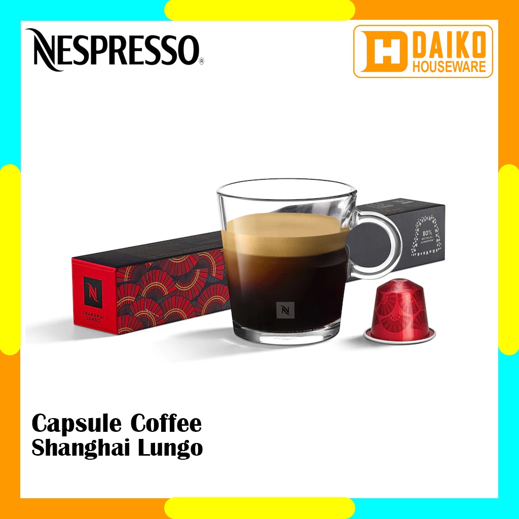 

Capsule Nespresso Shanghai Lungo Original Nestle - Kopi Kapsul Pack World Explorations Coffee