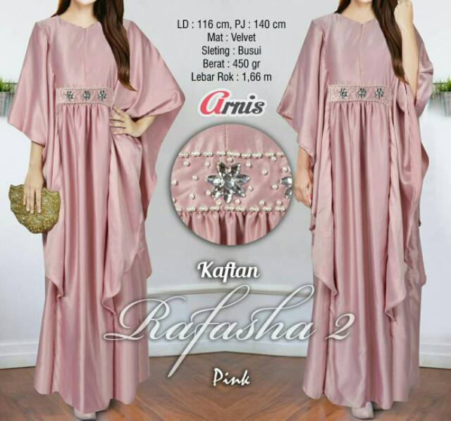 Rafasha 2 Kaftan payet mote mutiara