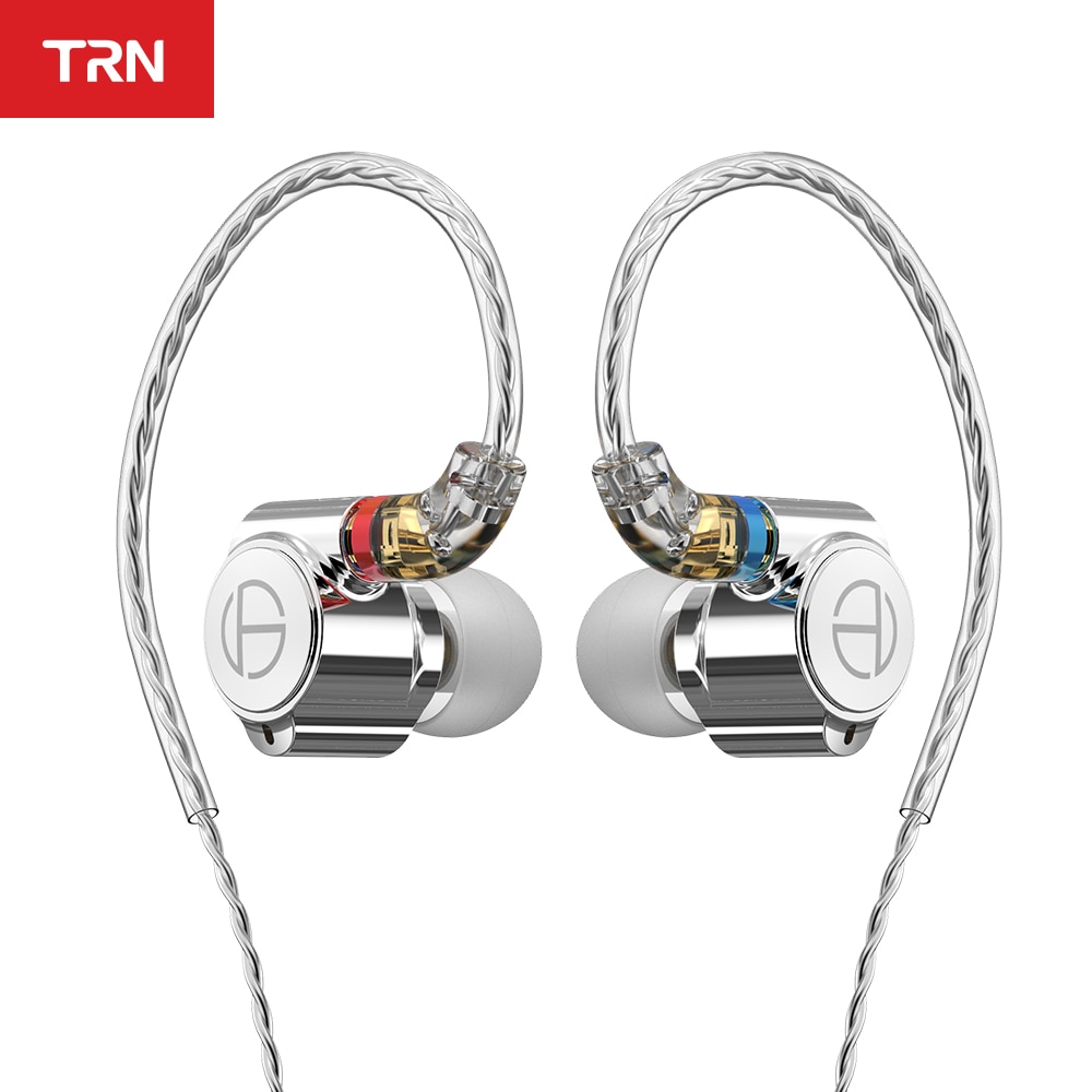 Trn TA1 Headset In-Ear HIFI Bahan Metal Lapis Silver Dengan Kabel MMCX M10 V90 VX BA5 ST1