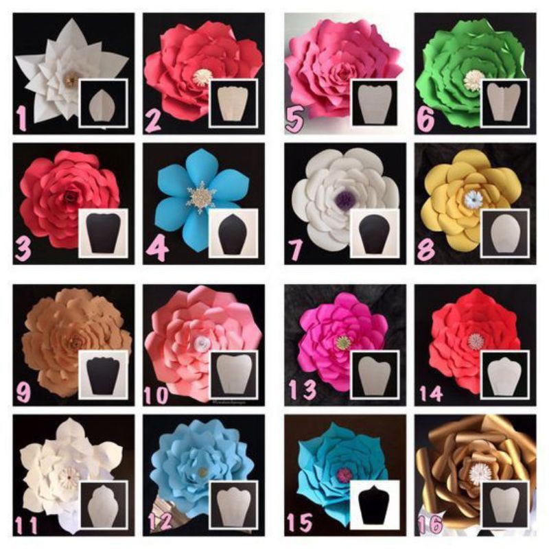 

pola paper flower