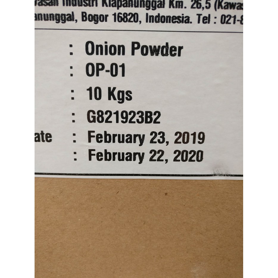 Onion Powder / Bawang Bombay Bubuk 100 GR Murni Halal Import Premium