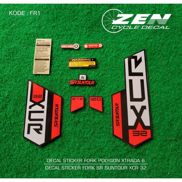 STICKER DECAL FORK POLYGON XTRADA 6 .TAHUN 2019