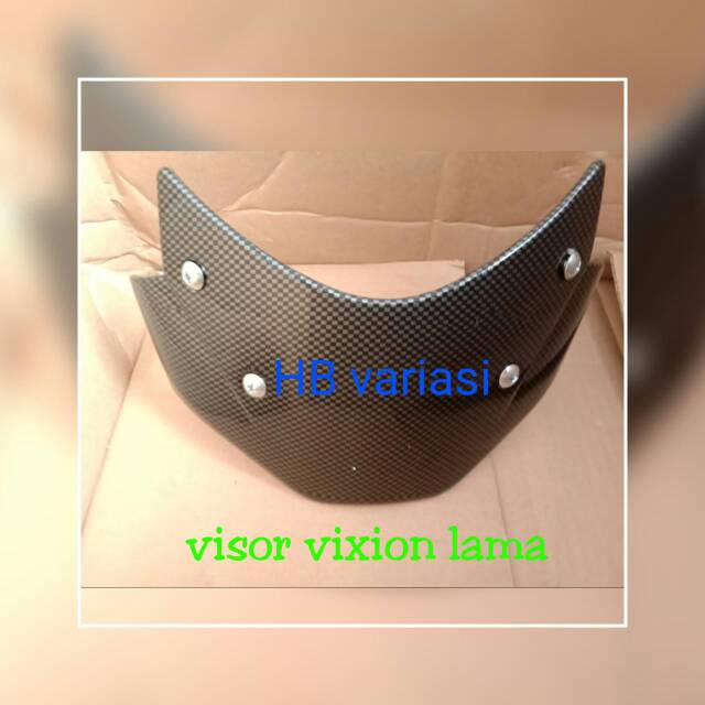 Visor motor vixion lama karbon