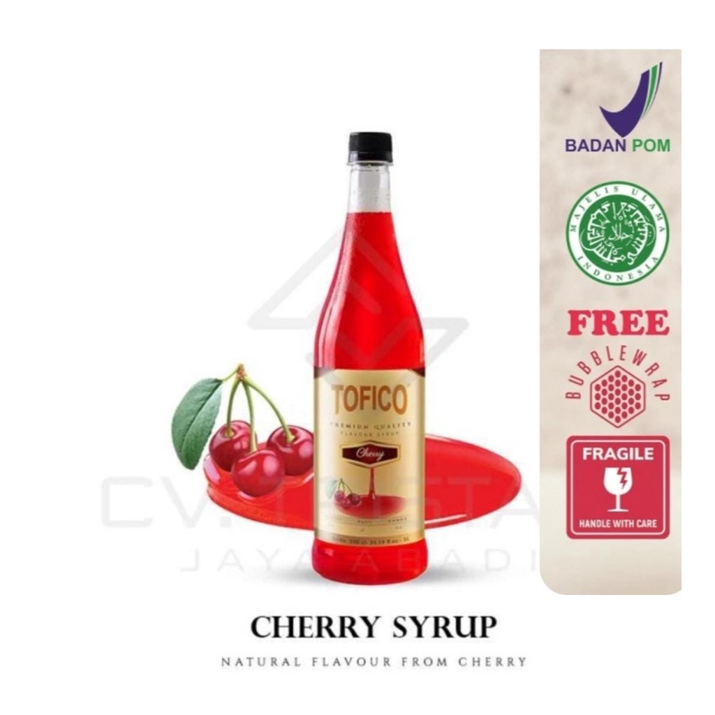 

Tofico Syrup cherry Natural Flavour 1 Liter Tofico sirup ceri