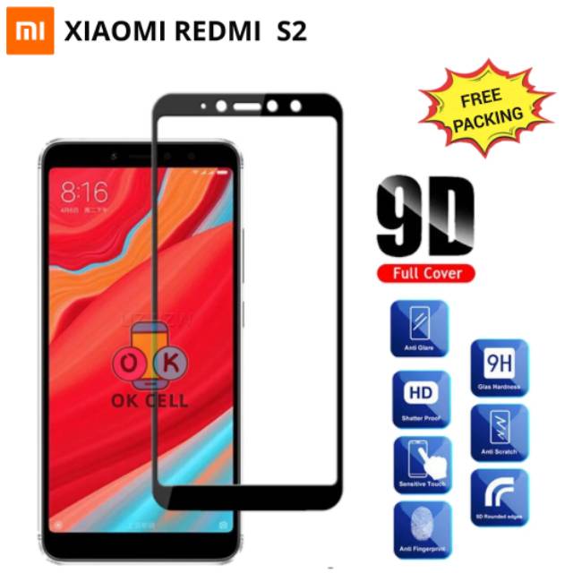 Tempered Glass Full Layar Kaca Redmi S2-TG Anti Gores Xiaomi Redmi S2 Screen Protector Premium