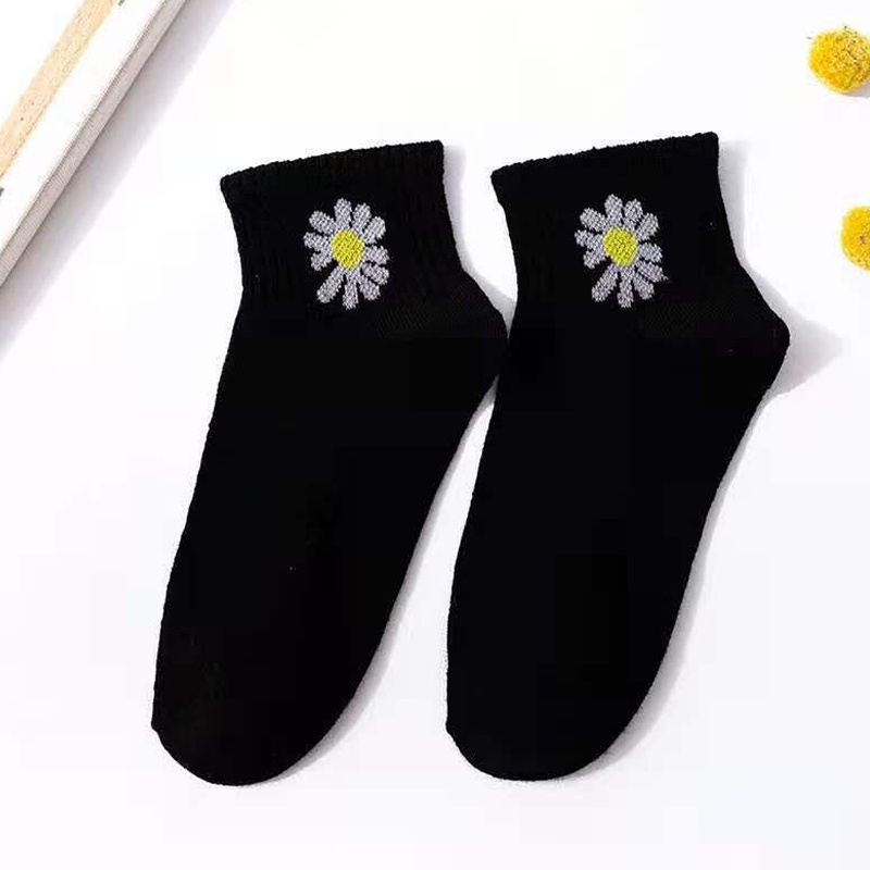 Kaos Kaki Ankle Pendek Lucu Tebal 1kg muat 86pcs Motif Brown Import Lembut GANNISE KK0002-KK0005 BLACK