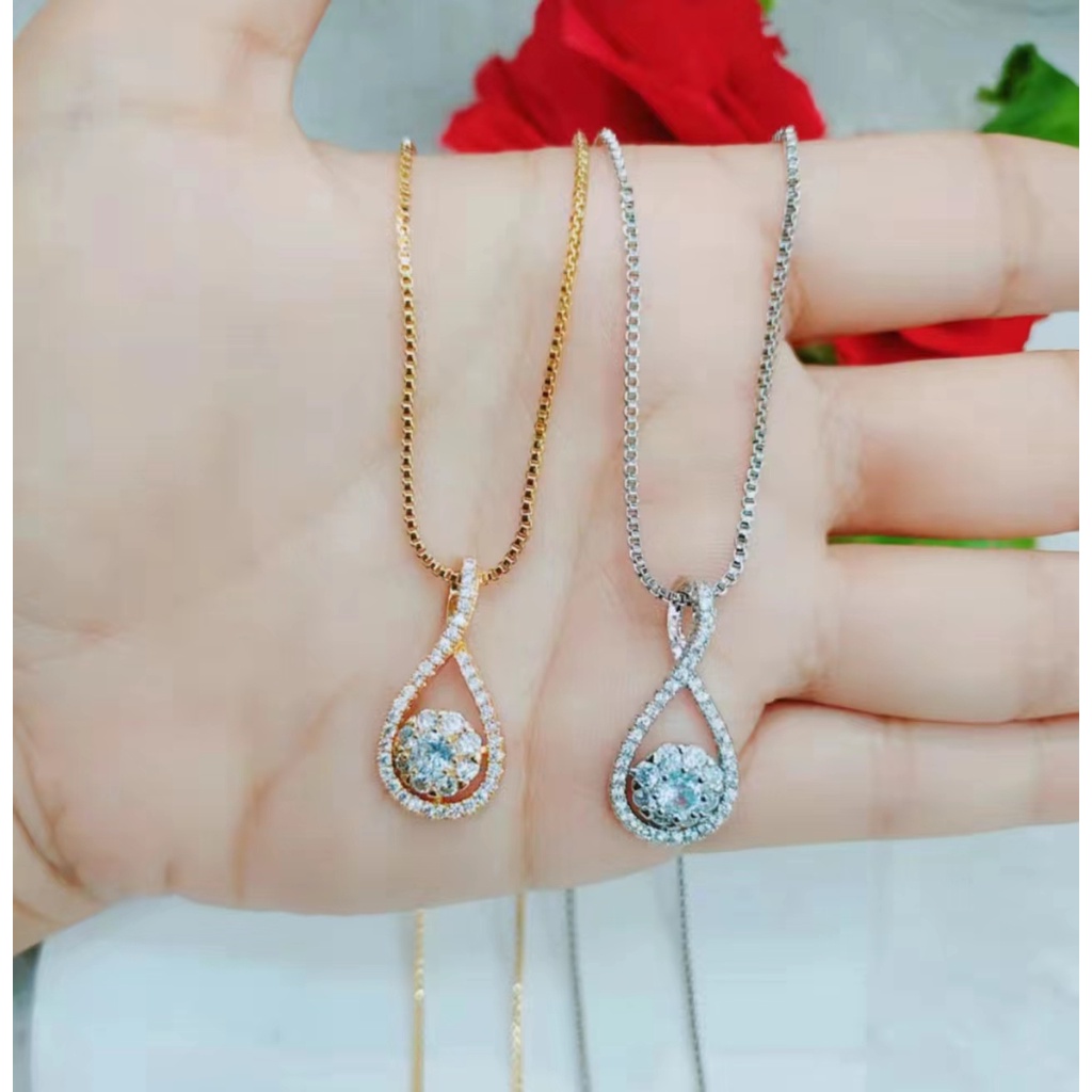 Kalung Xuping Permata Lapis Emas 18K Perhiasan Fashion F34.35