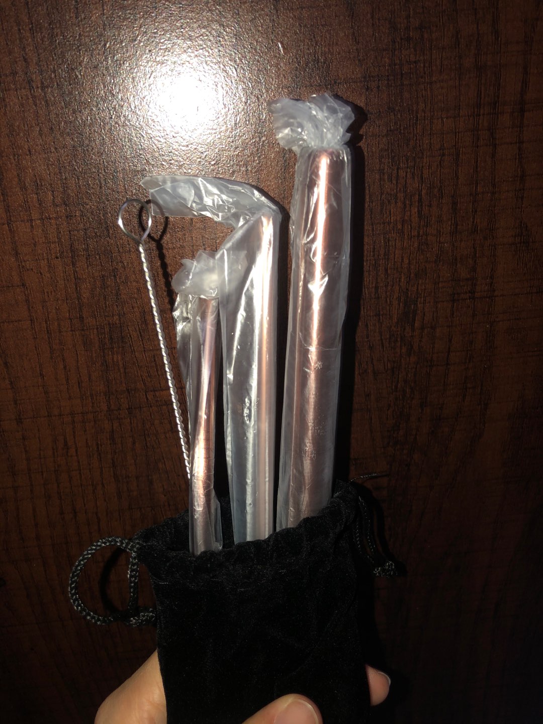 [deble] 5pcs/set Reusable Stainless Steel Straight Bent Drinking Straws Clean Brush