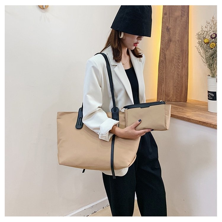 BJ31703 (2IN1) - BLACK/GRAY/KHAKI/WHITE - TAS BAHU SHOULDERBAG DOMPET IMPORT TAS WANITA FASHION IMPORT MODIS ELEGAN TERMURAH TERLARIS TERBARU BAGSTORE JAKARTA TAS BATAM LT1703