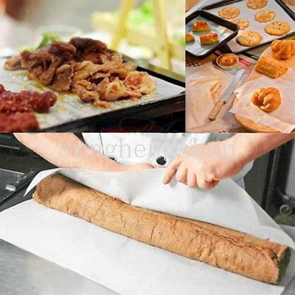 5m/roll Kertas Perkamen Anti Lengket Kertas Minyak Baking Pan Liner Oven Aman Cookie Sheet Greaseproof Baking Mat BBQ Kertas Minyak