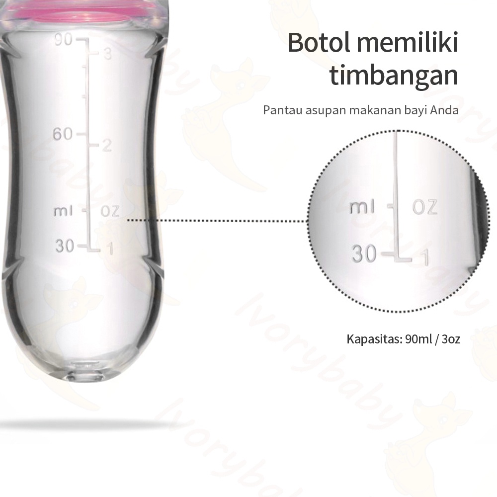 Ivorybaby  Sendok Bayi Silikon botol sendok makan bayi