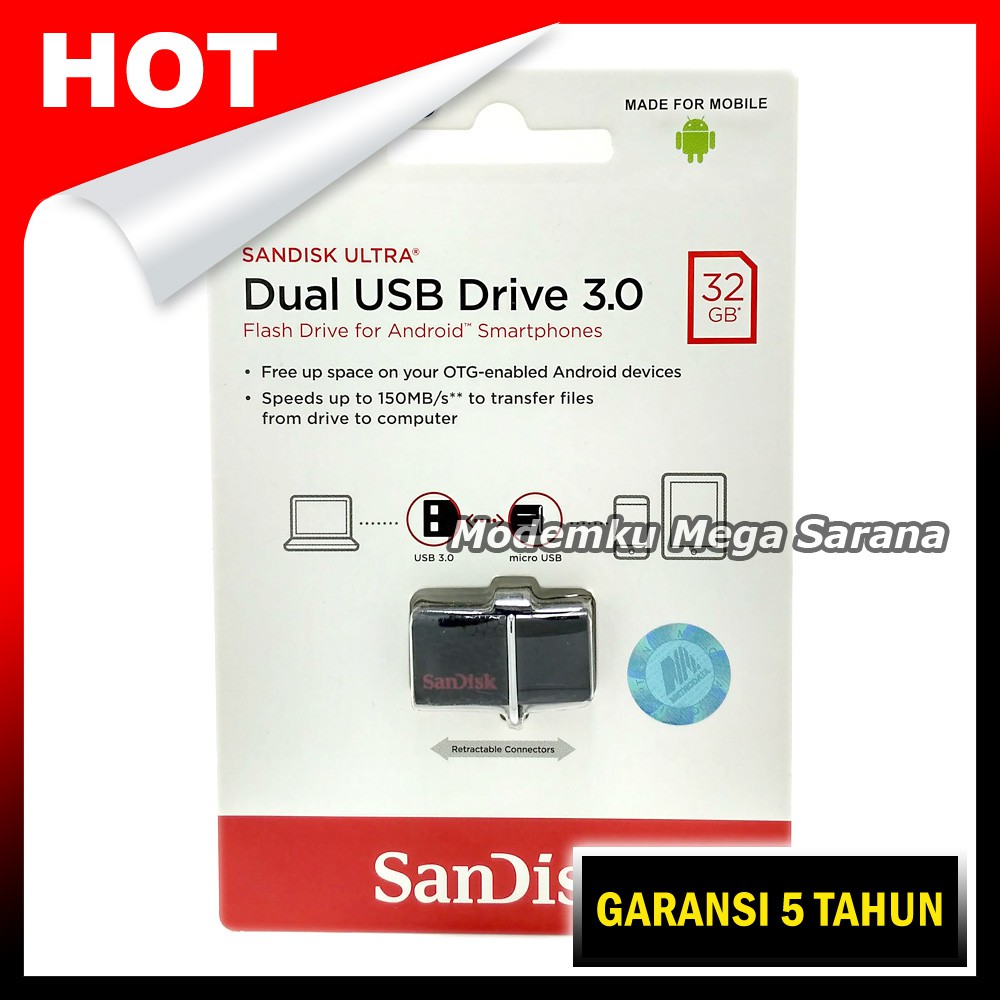 Sandisk Ultra OTG Dual USB Drive 3.0 32GB