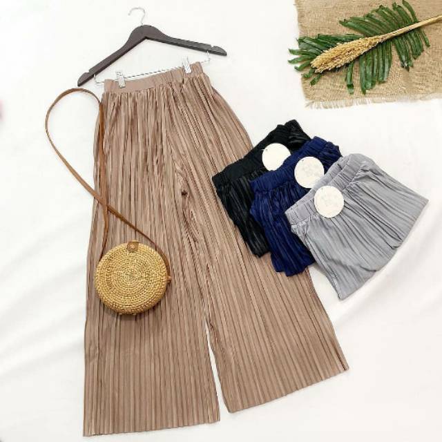 Celana Kulot Plisket Premium || Celana Plisket Wanita || Celana Skirt || Ells Store Jogja