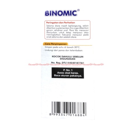 Binomic 60ml Zinc Sulfate Syrup Obat Diare Sirup Anak Binomik Mencret Untuk Anak Anak Kids Obat Diare Sakit Perut Mencret Model Sirup Anak 60 ml Binomik Zing 60 ml