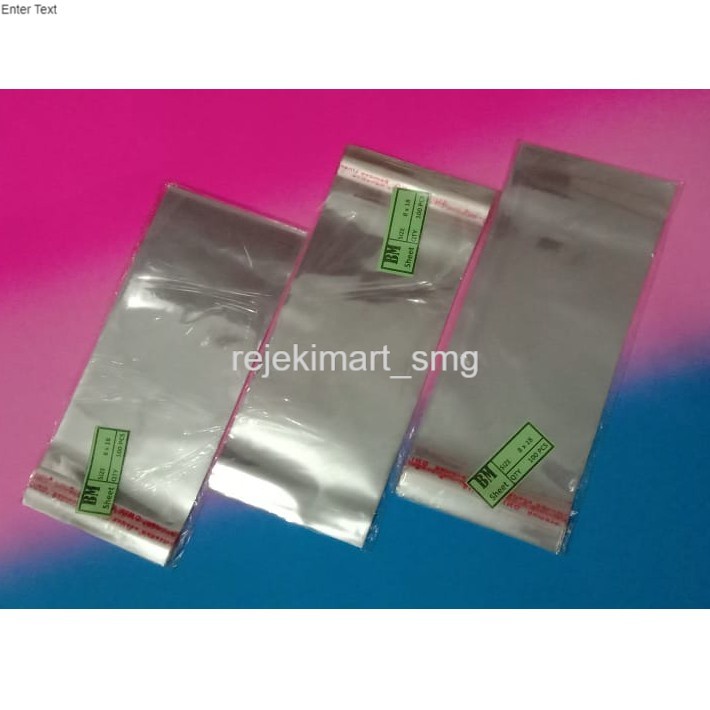 

KUALITAS TERBAGUS!!! Plastik OPP 8 x 18 cm Seal/Lem ( one sheet ) 1000 lembar