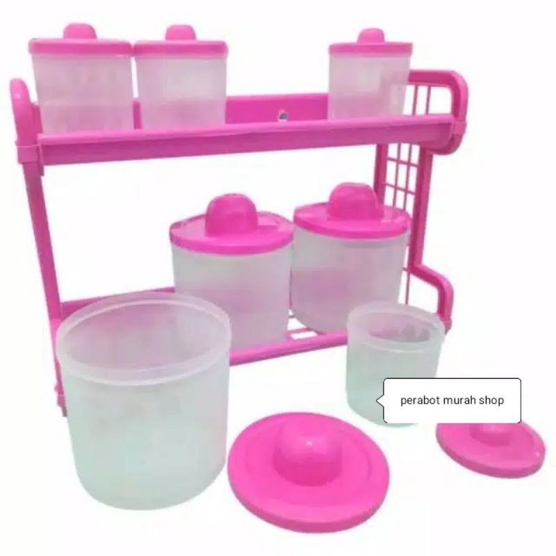 Tempat bumbu/tempat bumbu 2susun/tempat bumbu rainbow/tempat bumbu gantung/tempat bumbu dinding