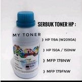 Serbuk Toner Compatible Printer 119a 150a 150nw MFP 178nw 279fnw w2091a cyan w2090a 45gram