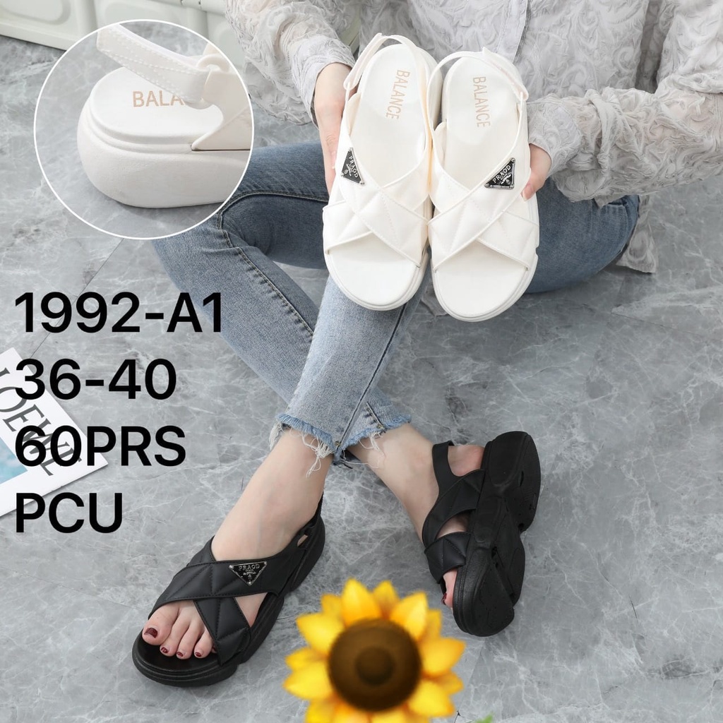 Sandal Karet Jelly Wedges Wanita import Model Terbaru Original Kekinian by AGUNG STYLE Balance 1992-A1