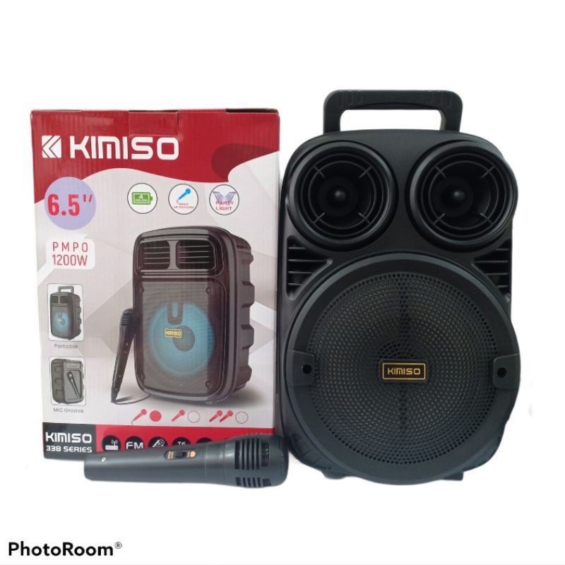 PROMO SPEAKER KIMISO KMS-3381 BLUETOOTH BONUS MIC KARAOKE KMS3381 ORIGINAL