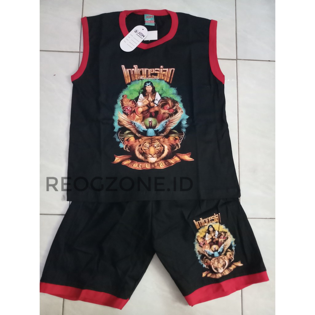 SETELAN KAOS SINGLET ANAK JATHIL REOG PONOROGO