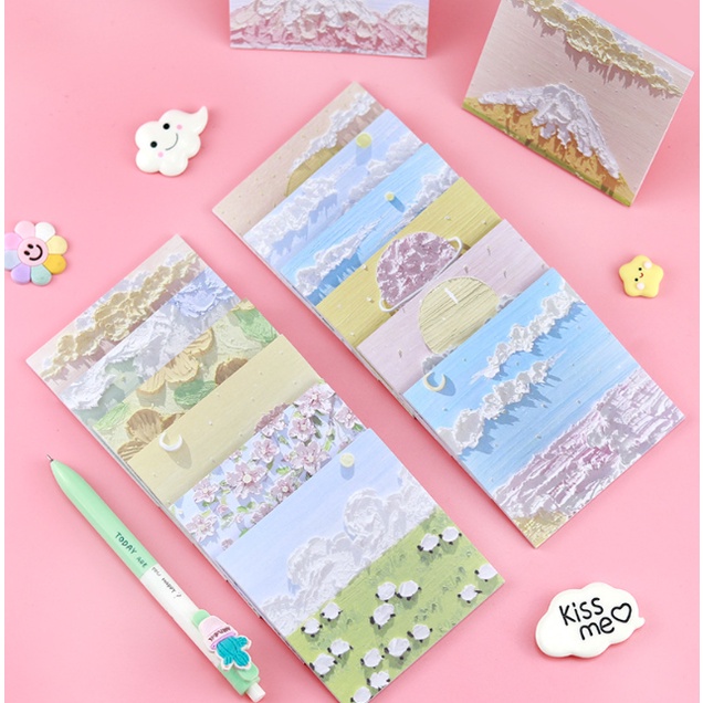 

Sticky notes motif 3D korea oil paint