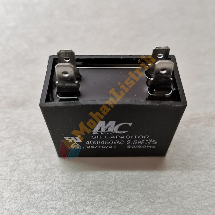 Kapasitor MC 2.5uf 400/450VAC 4 Pin Segi Kotak