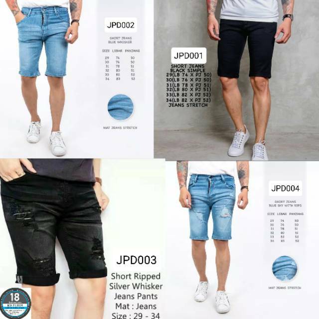 [BISA COD] Celana Pendek Jeans Pria PREMIUM Soft Jeans