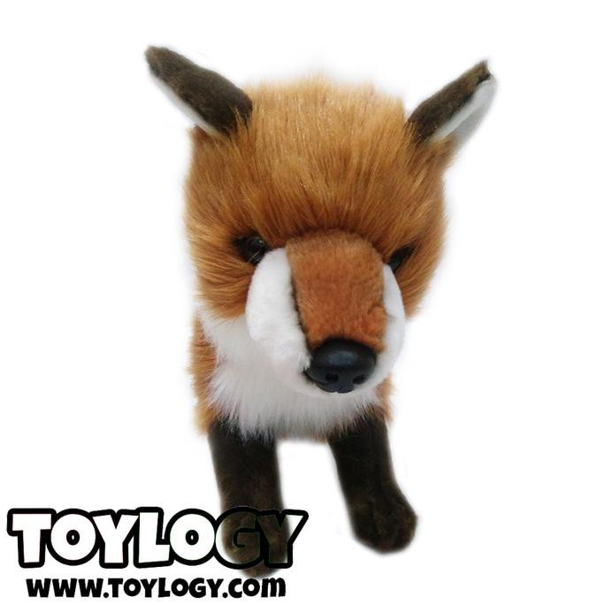 Boneka Hewan Rubah Merah ( Standing Red Fox Stuffed Plush Animal Doll