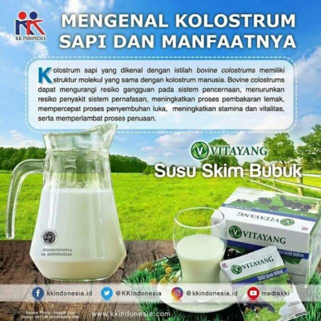 

VITAYANG SUSU SKIM BUBUK KOLOSTRUM ANTI ALERGI RENDAH LEMAK