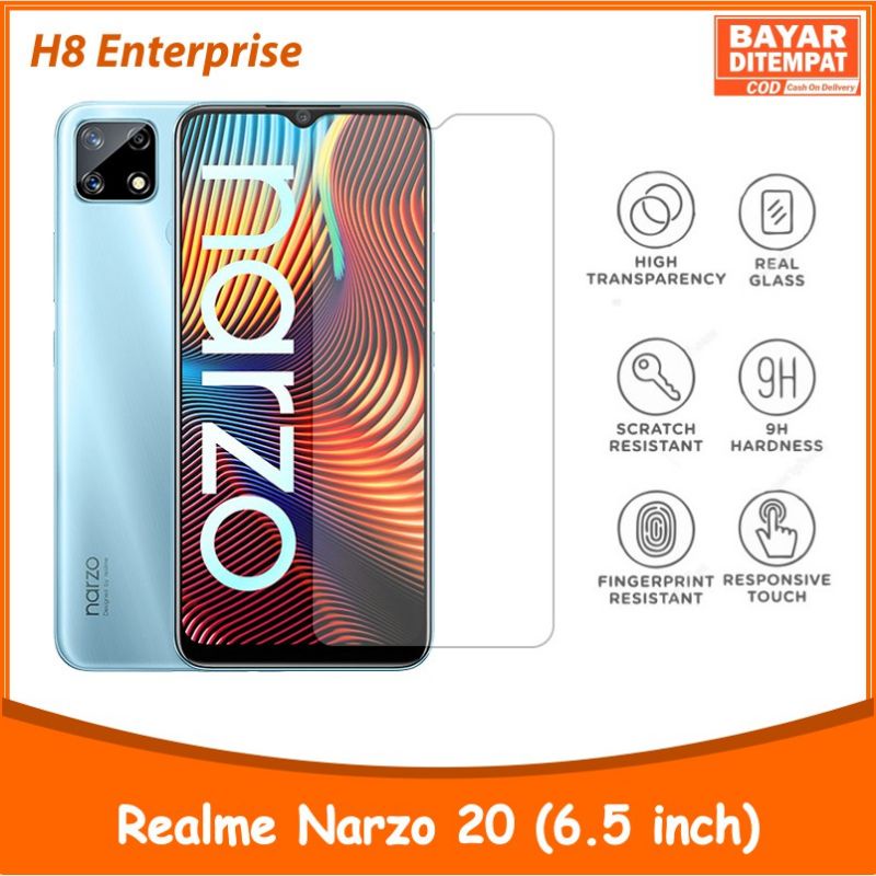 Tempered  glass/Anti gores kaca  bening type hp Realme narzo 20/20a/20i/20 pro 30/30a/30i/50/50a/50i