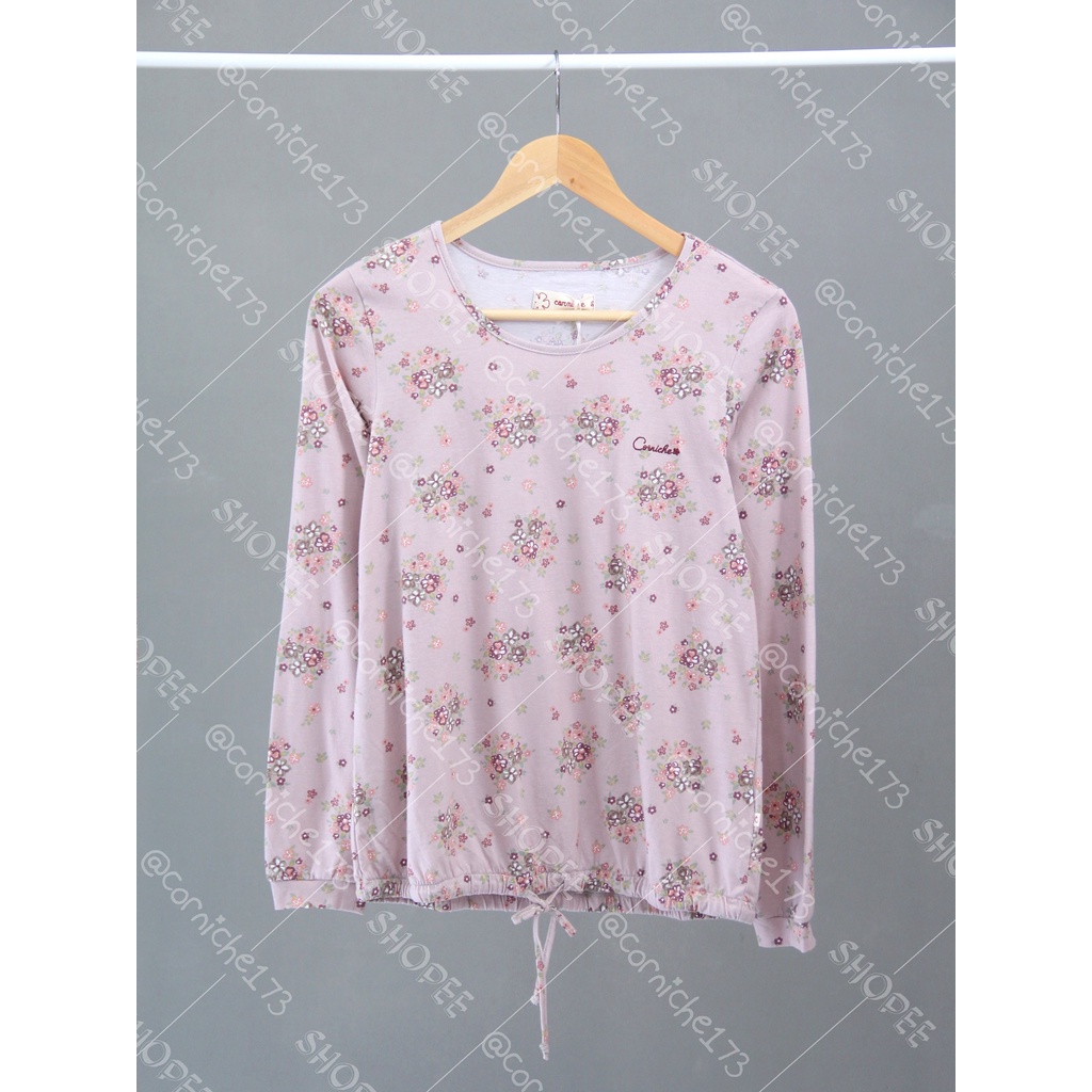 Corniche Cindy Flower Tee Coklat Muda - TP231416