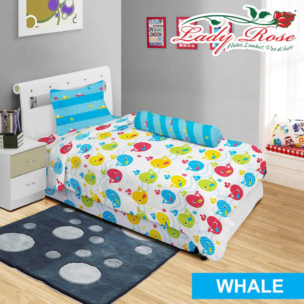 WW Sprei Lady Rose - WHALE - 90x200 (Small Single) - Tinggi 20cm