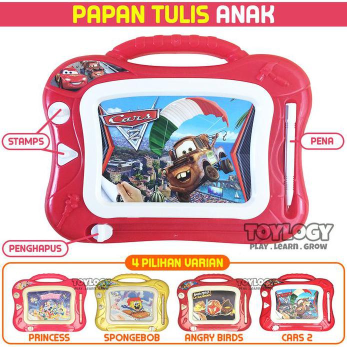 

Mainan Edukasi Anak Magnetic Drawing Board Pen Papan Tulis Karakter
