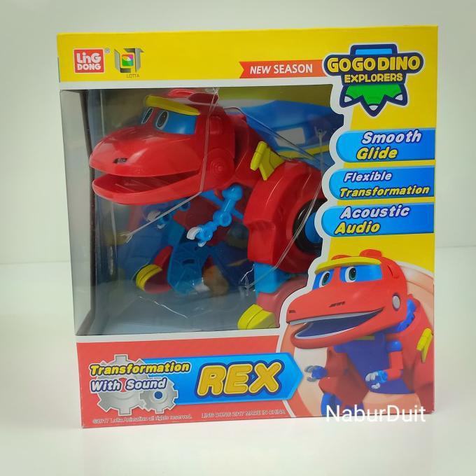 Gogo Dino Transformation Series REX Original Ukuran Besar