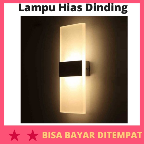 Lampu Hias Dinding LED 3W 3000K Warm White / Lampu Hias Hiasan Dekorasi Tempel Dinding Teras Kamar O