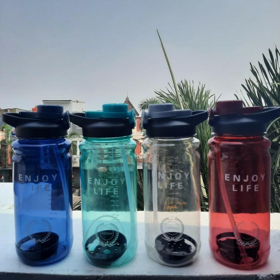 WATER POT SELIYA 2 L BOTOL MINUM 2 LITER SEDOTAN TALI PANJANG SELIYA / MY BOTTLE SEDOTAN 2 LITER / BOTOL MINUM ENJOY LIFE 2 LITER / BOTOL MINUM PLUS SEDOTAN