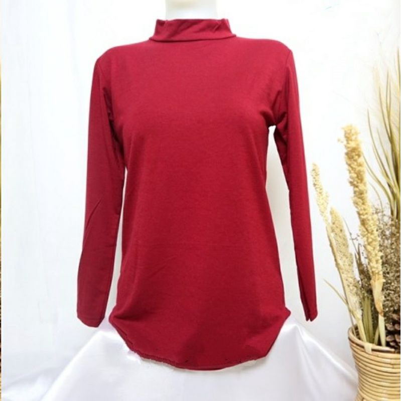 manset badan wanita/cewek size XL model turtle neck/krah tinggi/leher tinggi lengan panjang bahan spandex good quality