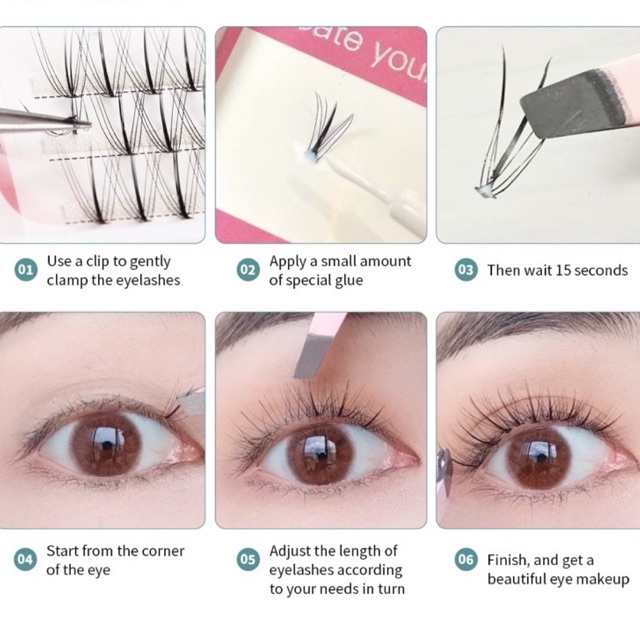 THINKERBELL 03 - EYELASH THAILAND KOREAN SINGLE CLUSTER - Professional Eyelash Extension Fans Premade Fishtail A Shape Spike Lashes Fluffy Eyelash Kit for Beauty Makeup