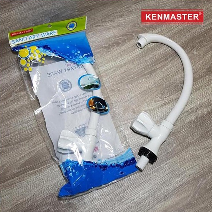 Keran Wastafel Plastik Belimbing Kenmaster Kran Angsa Dapur