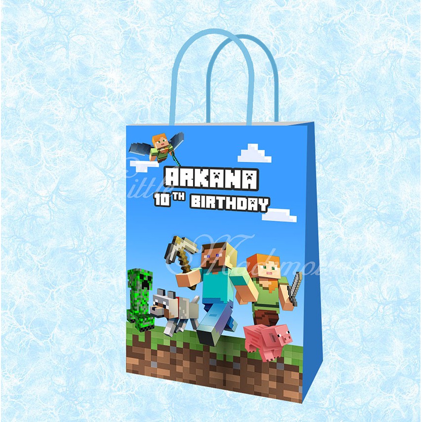 

Tas Ulang Tahun Anak / Goodie Bag Anak / Paper Bag Minecraft