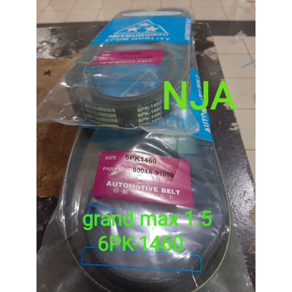fan Van v belt Tali kipas 6pk-1460 Gran max grandmax Luxio 1.5cc 6pk1460